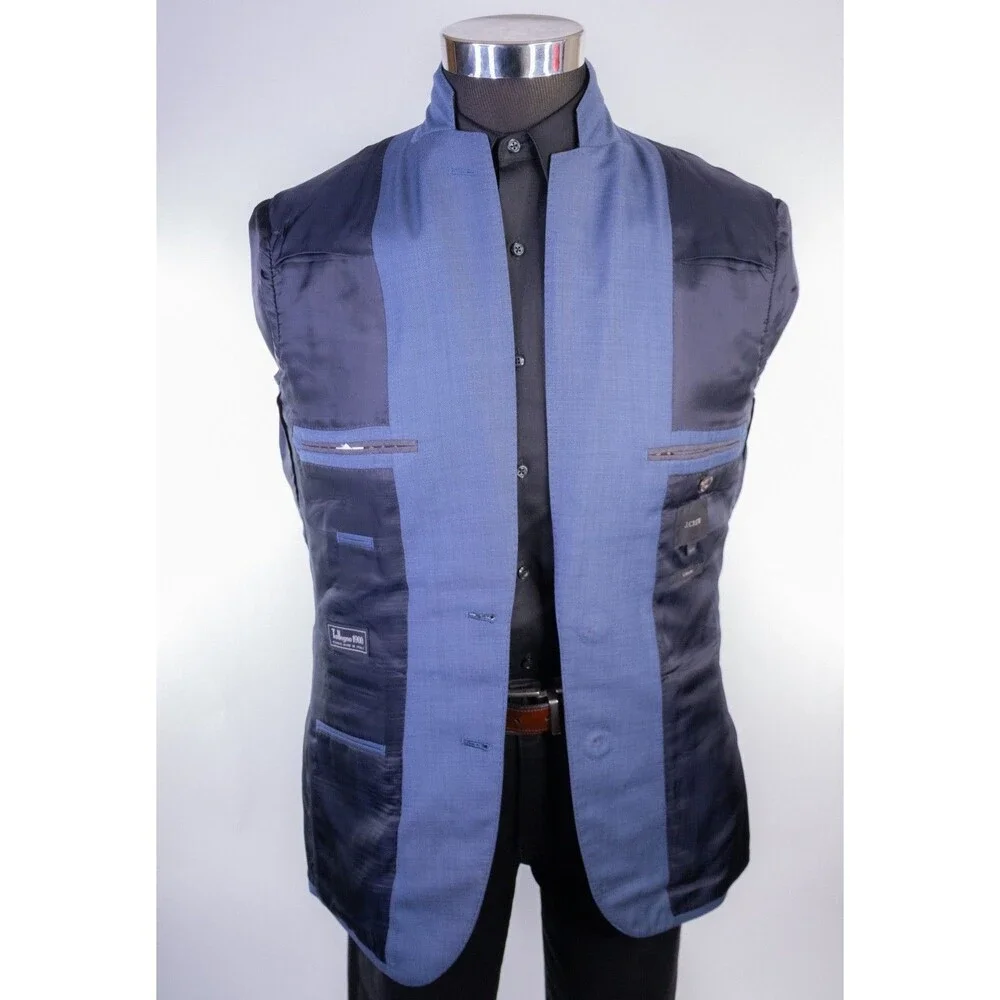 J.Crew Ludlow Tollegno 1900 Sz 38R Wool Sport Coat Blue Two Button Jacket
